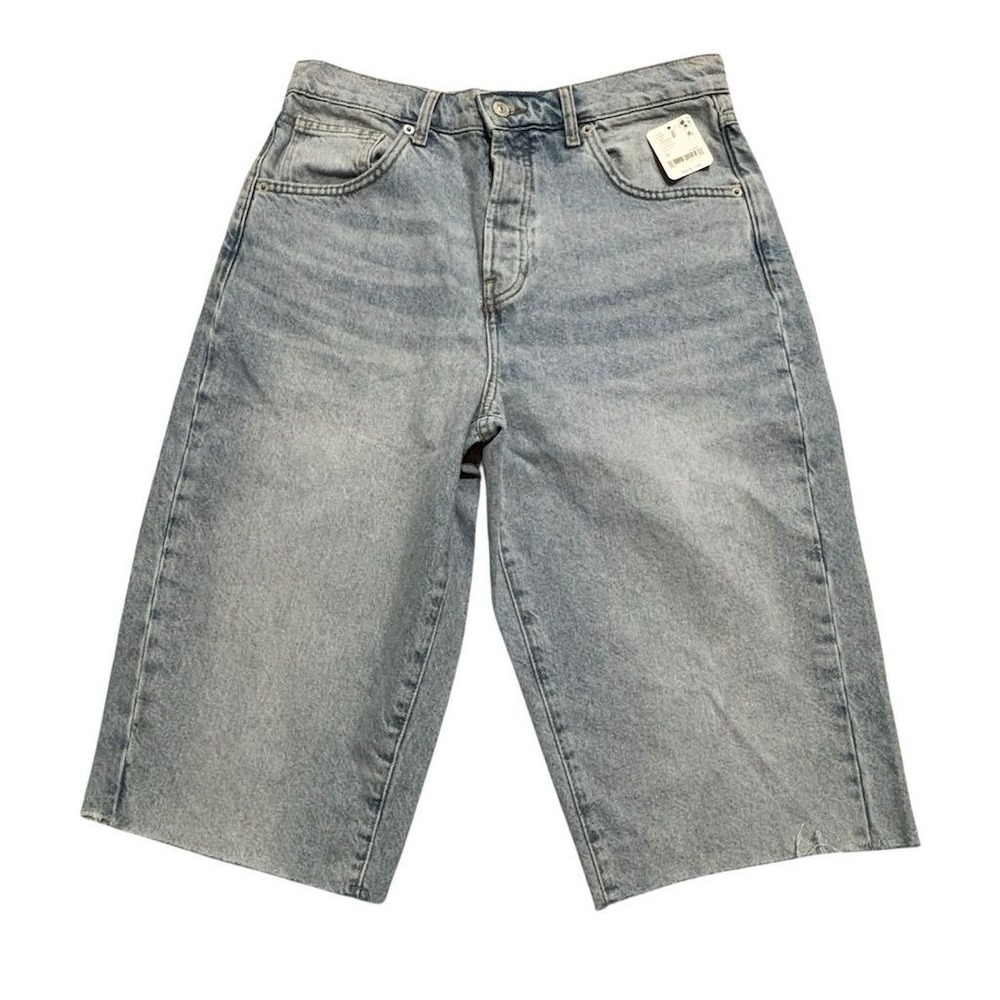 Free People Women's Cut-Off Denim Shorts Blue Size‎ 29 Casual Relaxed Fit